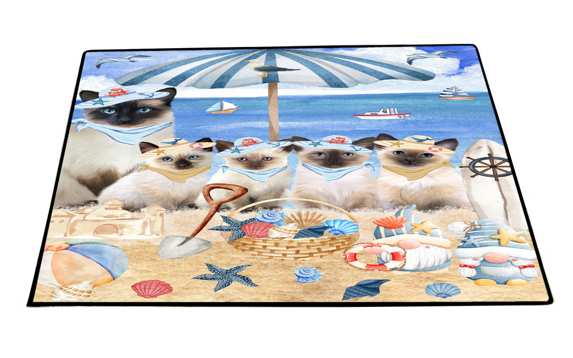 Siamese Floor Mat, Anti-Slip Door Mats for Indoor and Outdoor, Custom, Personalized, Explore a Variety of Designs, Pet Gift for Cat Lovers