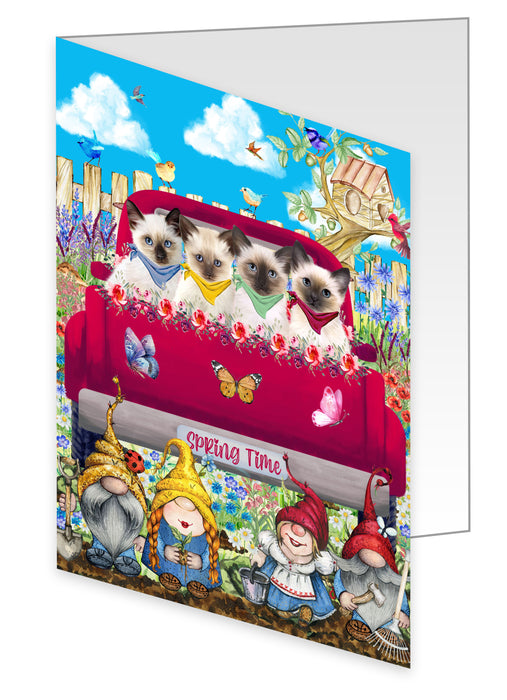 Siamese Cat Greeting Cards & Note Cards with Envelopes, Explore a Variety of Designs, Custom, Personalized, Multi Pack Pet Gift for Cats Lovers