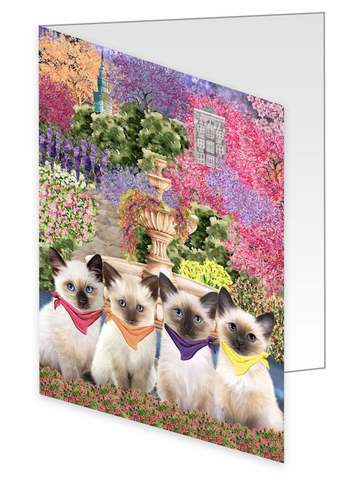 Siamese Cat Greeting Cards & Note Cards: Explore a Variety of Designs, Custom, Personalized, Invitation Card with Envelopes, Gift for Cats and Pet Lovers