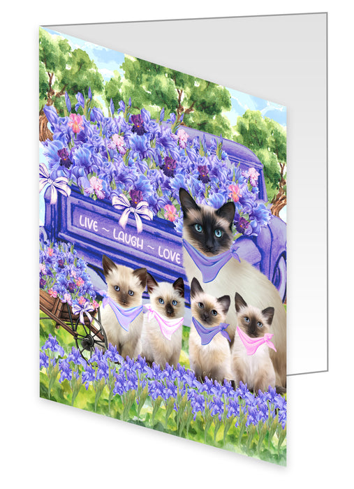 Siamese Cat Greeting Cards & Note Cards, Invitation Card with Envelopes Multi Pack, Explore a Variety of Designs, Personalized, Custom, Cats Lover's Gifts
