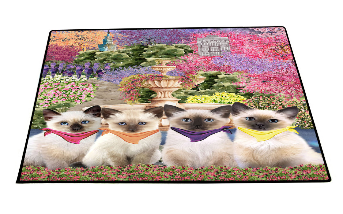 Siamese Floor Mat, Anti-Slip Door Mats for Indoor and Outdoor, Custom, Personalized, Explore a Variety of Designs, Pet Gift for Cat Lovers
