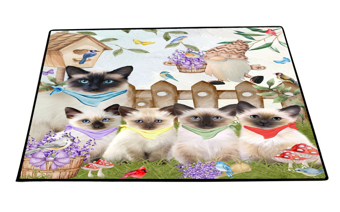 Siamese Floor Mats and Doormat: Explore a Variety of Designs, Custom, Anti-Slip Welcome Mat for Outdoor and Indoor, Personalized Gift for Cat Lovers