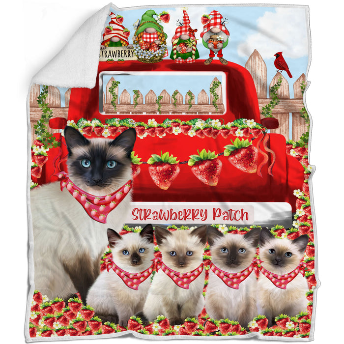 Siamese Blanket: Explore a Variety of Designs, Cozy Sherpa, Fleece and Woven, Custom, Personalized, Gift for Cat and Pet Lovers