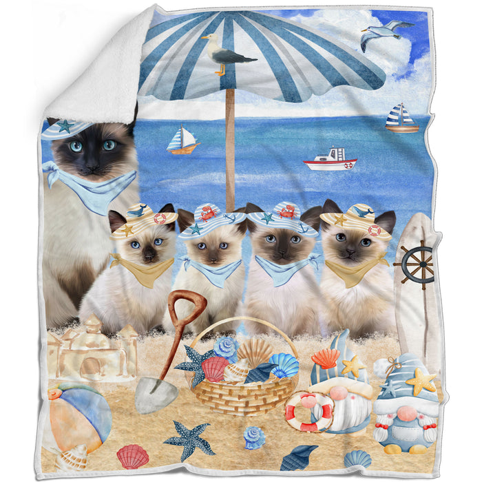 Siamese Blanket: Explore a Variety of Designs, Custom, Personalized Bed Blankets, Cozy Woven, Fleece and Sherpa, Gift for Cat and Pet Lovers