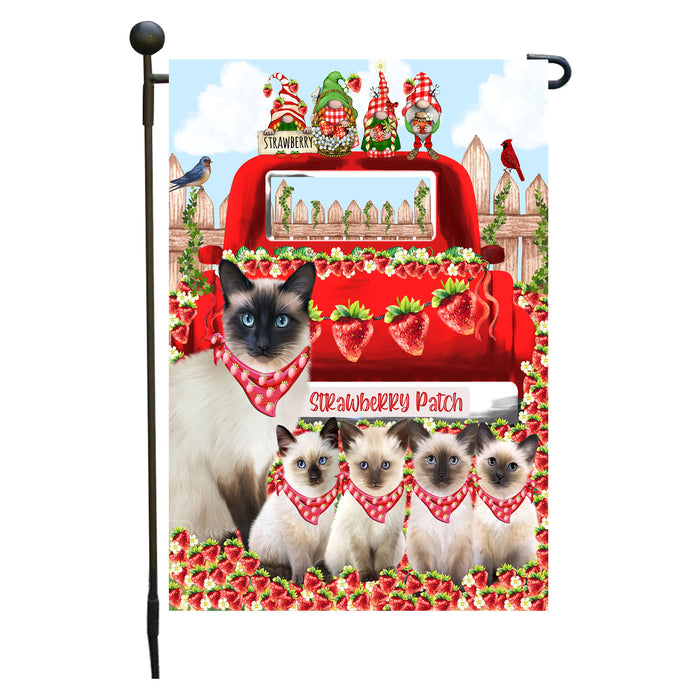 Siamese Cats Garden Flag: Explore a Variety of Custom Designs, Double-Sided, Personalized, Weather Resistant, Garden Outside Yard Decor, Cat Gift for Pet Lovers