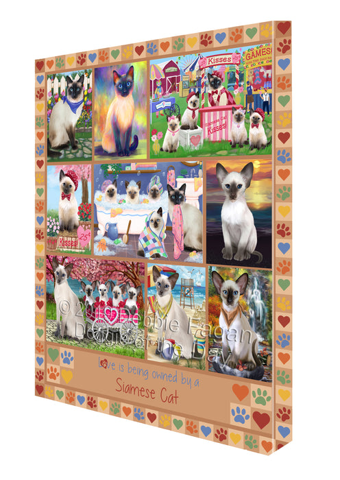 Love is Being Owned Siberian Cat Beige Canvas Print Wall Art Décor CVS138536