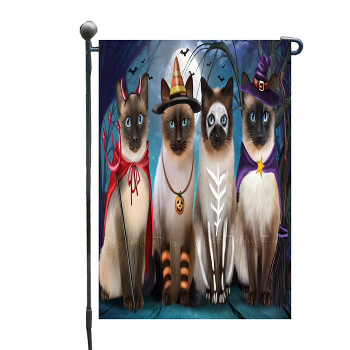 Halloween Trick or Treat Siamese Cats Garden Flags Outdoor Decor for Homes and Gardens Double Sided Garden Yard Spring Decorative Vertical Home Flags Garden Porch Lawn Flag for Decorations