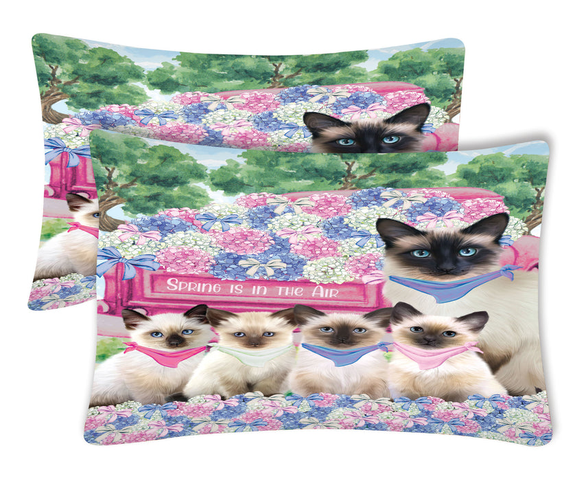 Siamese Cat Pillow Case: Explore a Variety of Personalized Designs, Custom, Soft and Cozy Pillowcases Set of 2, Pet & Cats Gifts