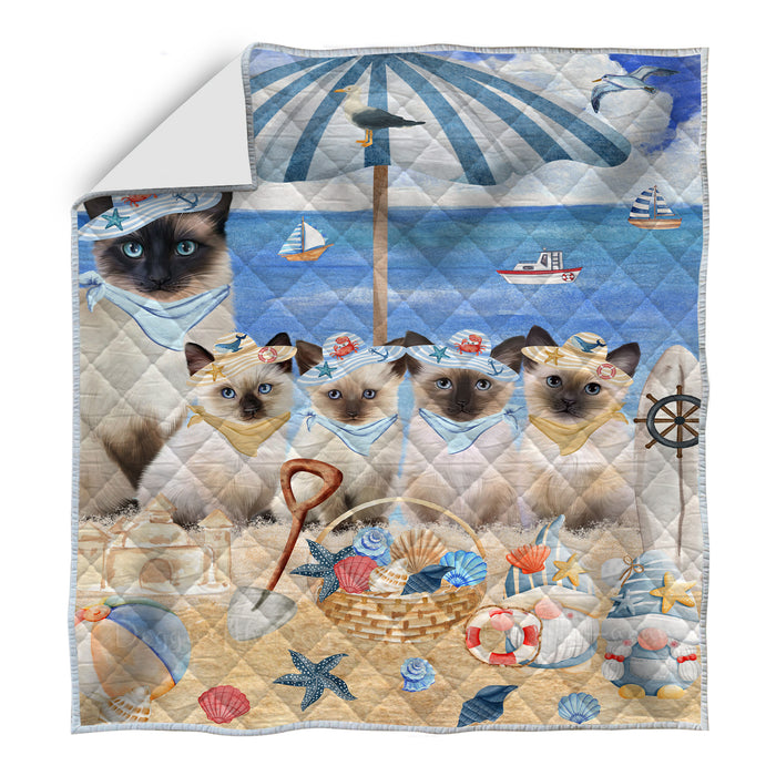 Siamese Quilt: Explore a Variety of Designs, Halloween Bedding Coverlet Quilted, Personalized, Custom, Cat Gift for Pet Lovers