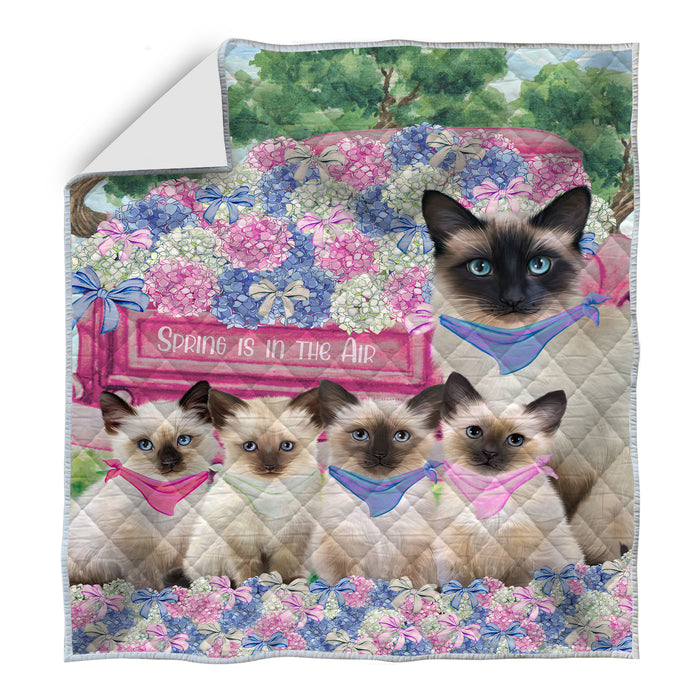 Siamese Quilt, Explore a Variety of Bedding Designs, Bedspread Quilted Coverlet, Custom, Personalized, Pet Gift for Cat Lovers