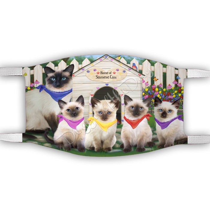 Spring Dog House Siamese Cats Face Mask FM48834