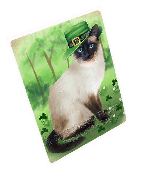St. Patricks Day Irish Portrait Siamese Cat Cutting Board C77376