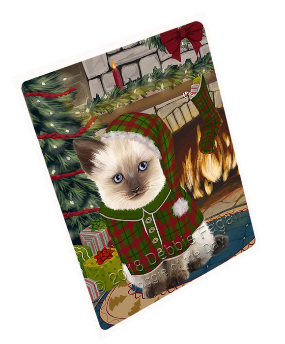 The Stocking was Hung Siamese Cat Magnet MAG72003 (Small 5.5" x 4.25")