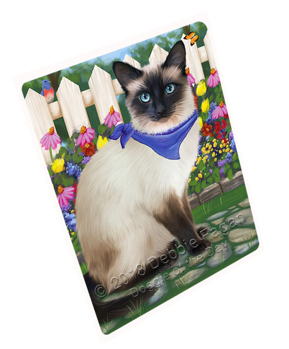Spring Floral Siamese Cat Cutting Board C60912