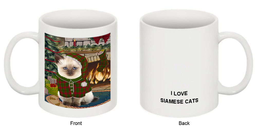 The Stocking was Hung Siamese Cat Coffee Mug MUG51020