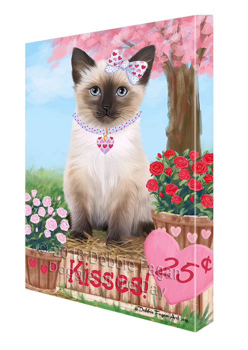 Rosie 25 Cent Kisses Siamese Cat Canvas Print Wall Art Décor CVS126557