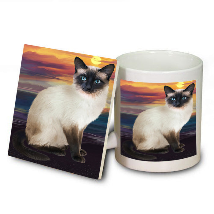 Siamese Cat Mug and Coaster Set MUC52789