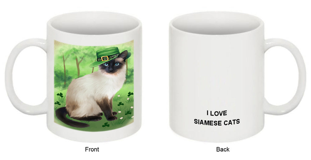 St. Patricks Day Irish Portrait Siamese Cat Coffee Mug MUG52435