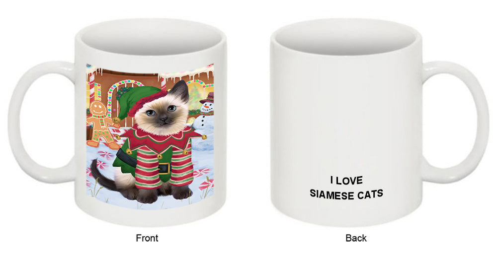 Christmas Gingerbread House Candyfest Siamese Cat Coffee Mug MUG51954