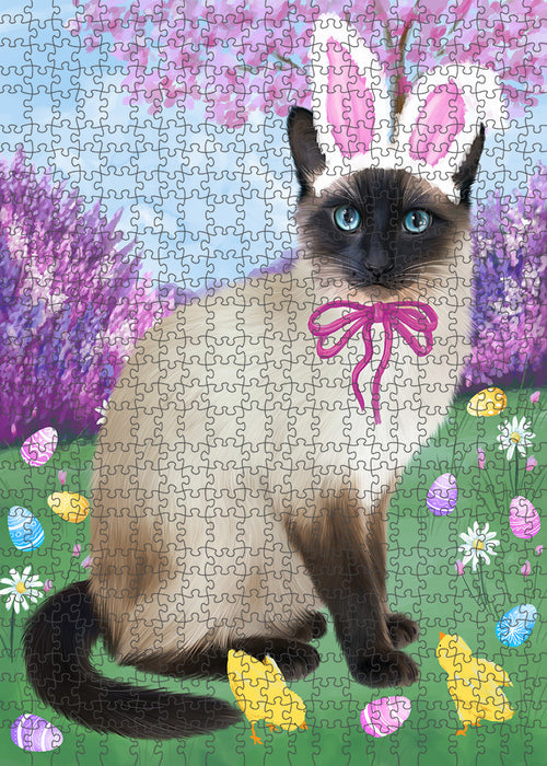 Easter Holiday Siamese Cat Puzzle with Photo Tin PUZL96012