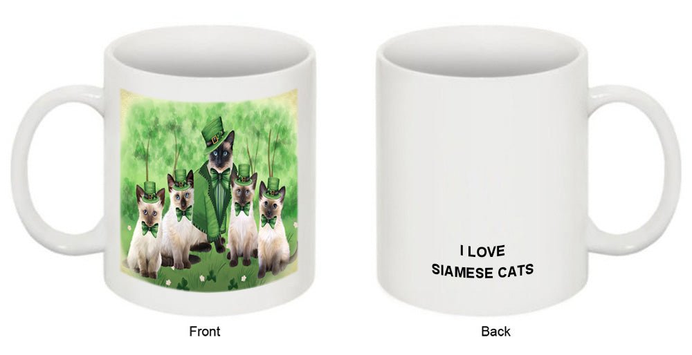 St. Patricks Day Irish Portrait Siamese Cats Coffee Mug MUG52436
