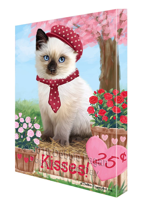 Rosie 25 Cent Kisses Siamese Cat Canvas Print Wall Art Décor CVS126566