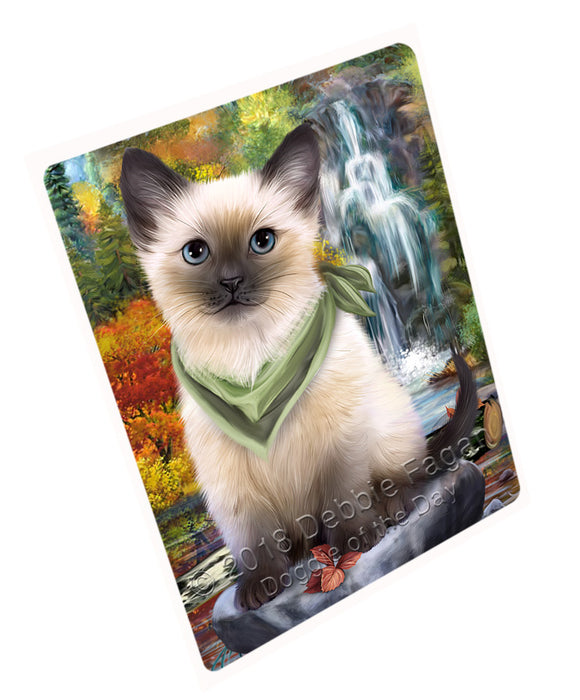 Scenic Waterfall Siamese Cat Magnet Mini (3.5" x 2") MAG60120