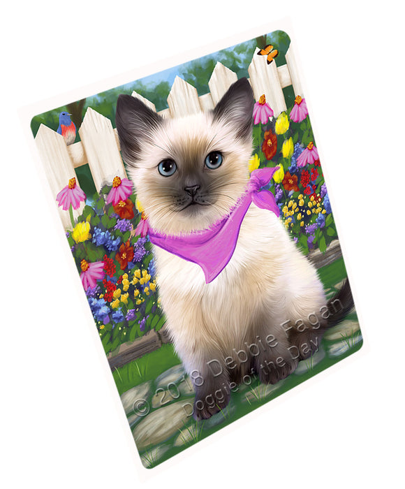 Spring Floral Siamese Cat Cutting Board C60915