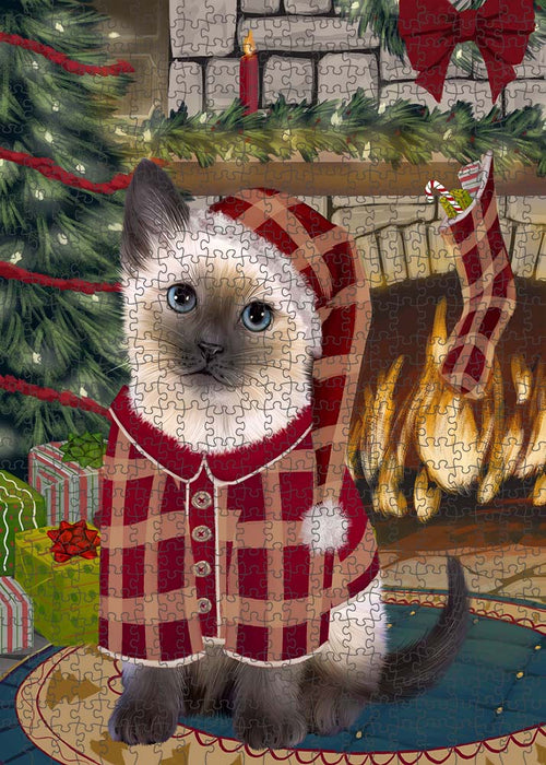 The Stocking was Hung Siamese Cat Puzzle  PUZL90696