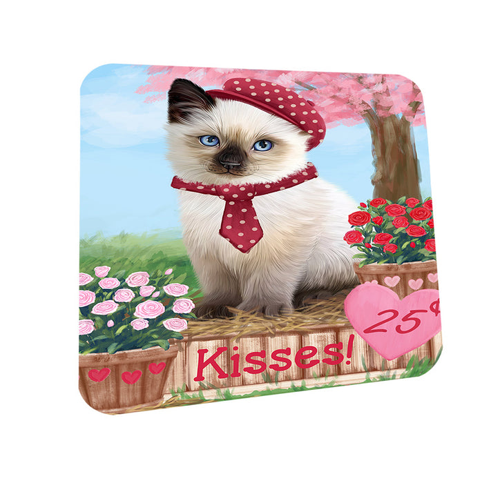 Rosie 25 Cent Kisses Siamese Cat Coasters Set of 4 CST55996