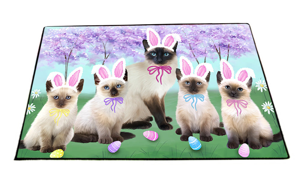 Easter Holiday Siamese Cats Floormat FLMS53784
