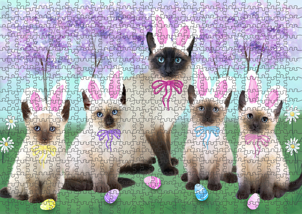 Easter Holiday Siamese Cats Puzzle with Photo Tin PUZL96016