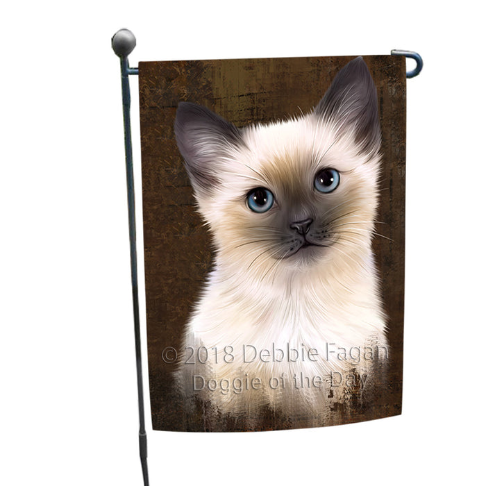 Rustic Siamese Cat Garden Flag GFLG54545
