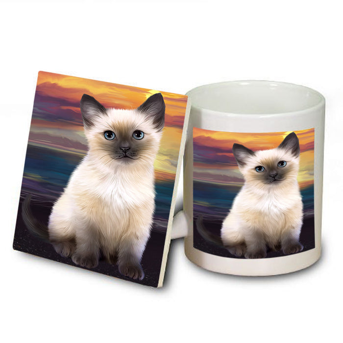 Siamese Cat Mug and Coaster Set MUC51765