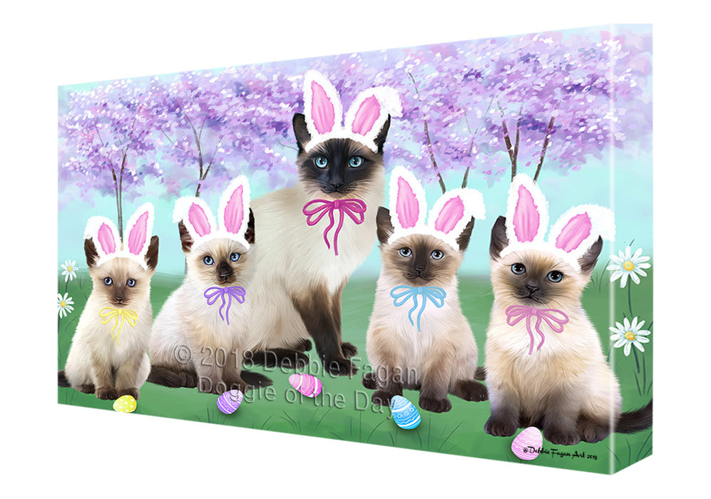 Easter Holiday Siamese Cats Canvas Print Wall Art Décor CVS134810