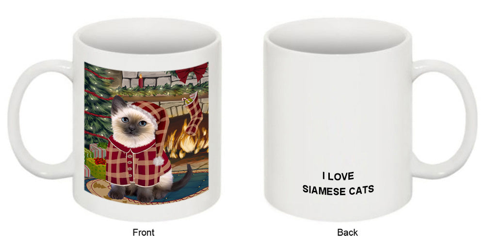 The Stocking was Hung Siamese Cat Coffee Mug MUG51021