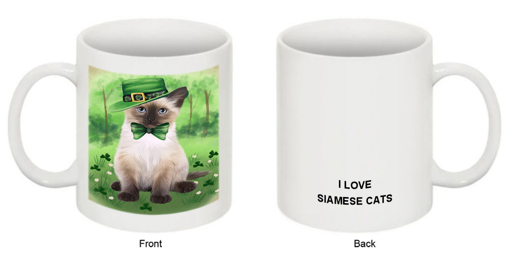 St. Patricks Day Irish Portrait Siamese Cat Coffee Mug MUG52437