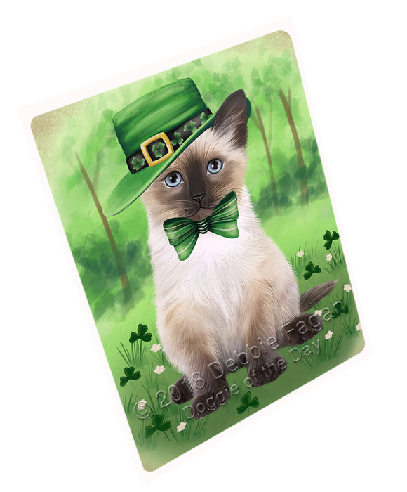 St. Patricks Day Irish Portrait Siamese Cat Refrigerator / Dishwasher Magnet RMAG104646