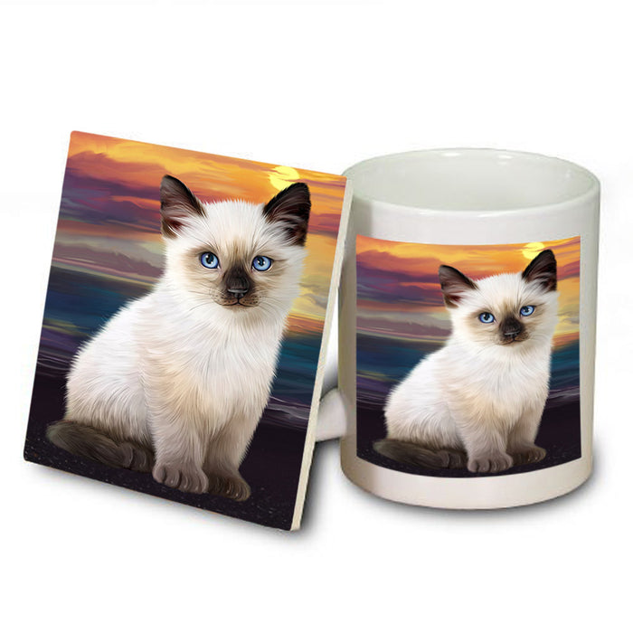 Siamese Cat Mug and Coaster Set MUC51766