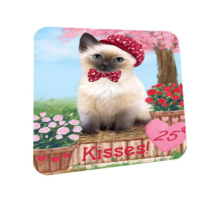 Rosie 25 Cent Kisses Siamese Cat Coasters Set of 4 CST55997