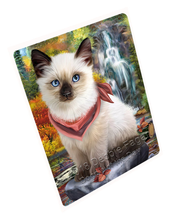 Scenic Waterfall Siamese Cat Magnet Mini (3.5" x 2") MAG60126