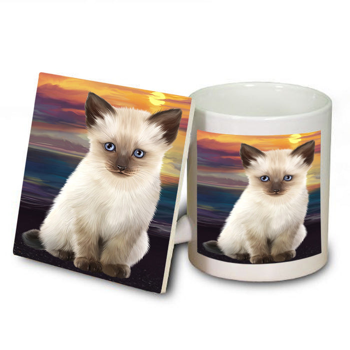 Siamese Cat Mug and Coaster Set MUC52792