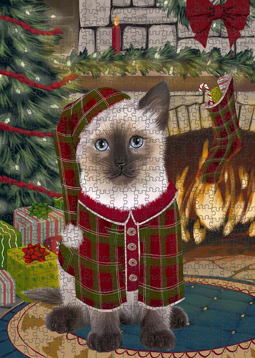 The Stocking was Hung Siamese Cat Puzzle  PUZL90704