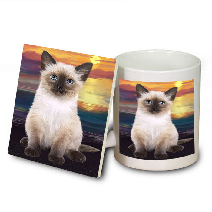 Siamese Cat Mug and Coaster Set MUC52793