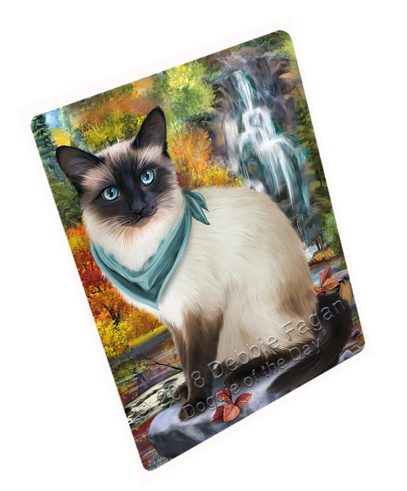 Scenic Waterfall Siamese Cat Cutting Board C60132