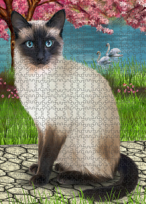 Siamese Cat Puzzle with Photo Tin PUZL59421