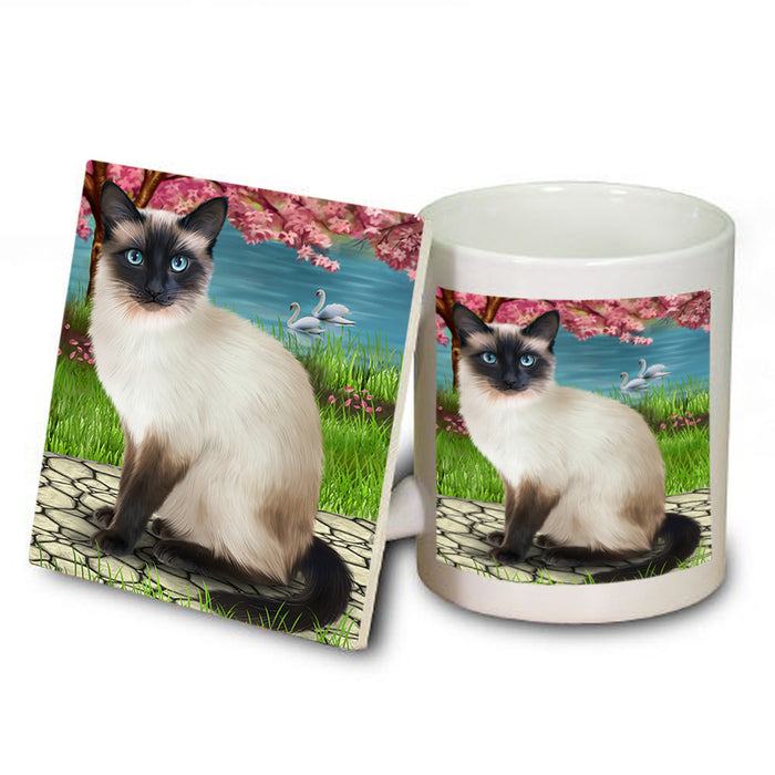 Siamese Cat Mug and Coaster Set MUC51770