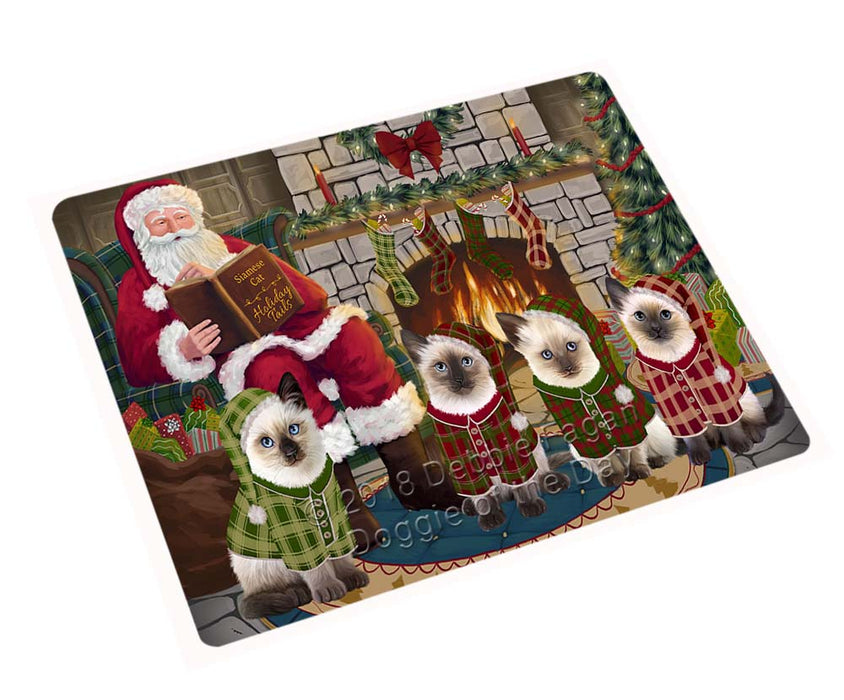 Christmas Cozy Holiday Tails Siamese Cats Cutting Board C71310