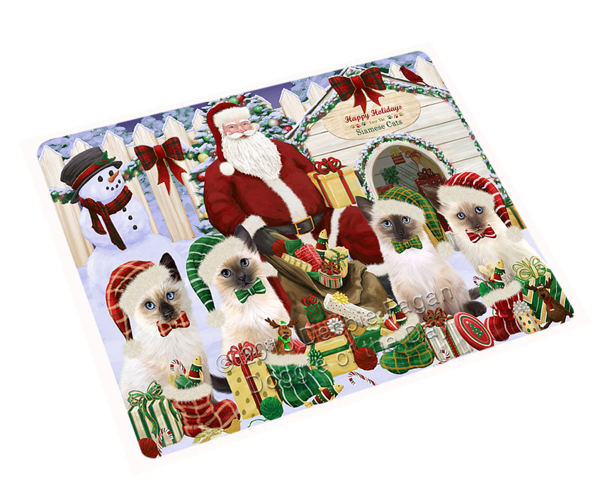 Christmas Dog House Siamese Cats Cutting Board C61920