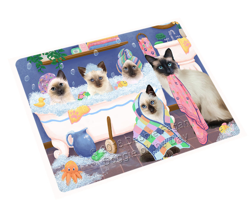 Rub A Dub Dogs In A Tub Siamese Cats Magnet MAG75612 (Small 5.5" x 4.25")